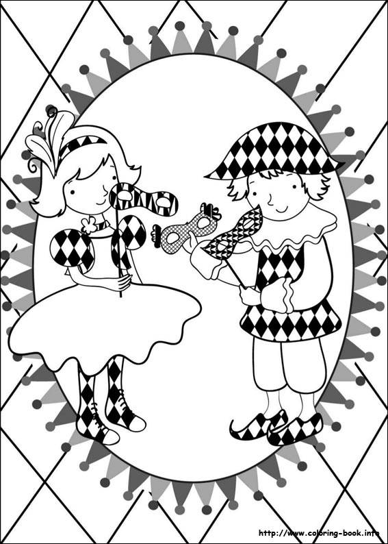 Plansa de colorat cu Carnaval 17 9